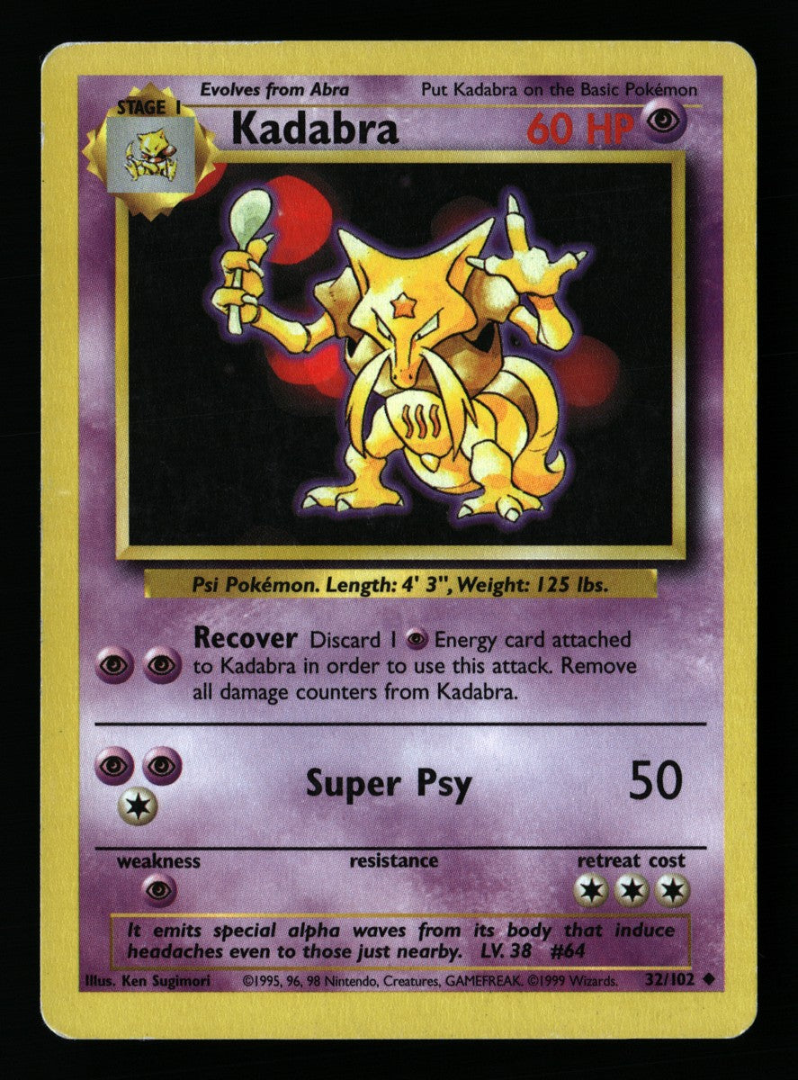 Kadabra 32/102 — Uncommon (Good) - Base Set · A033