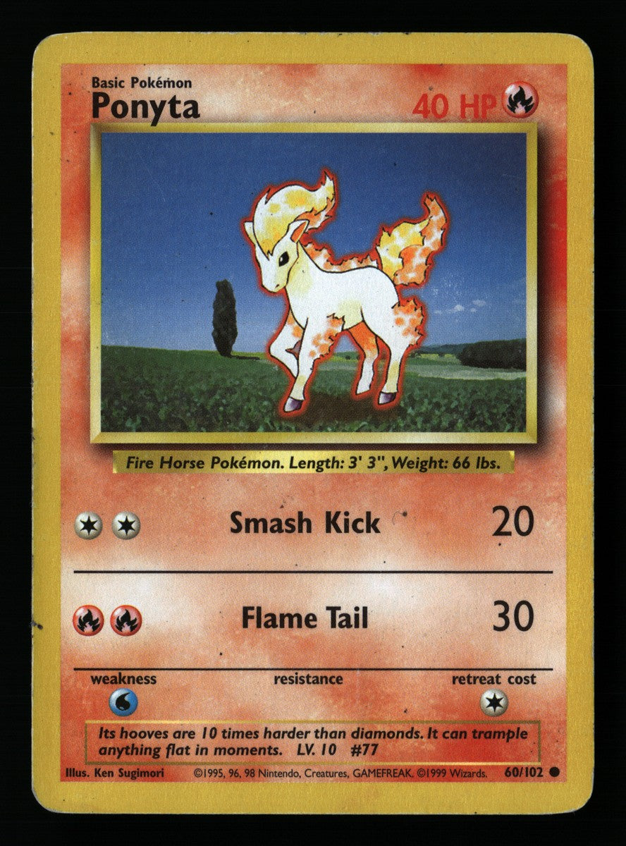 Ponyta 60/102 — Common (Played) - Base Set · A020