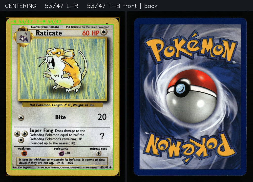 Raticate 40/102 — Uncommon (Good) - Base Set · A057
