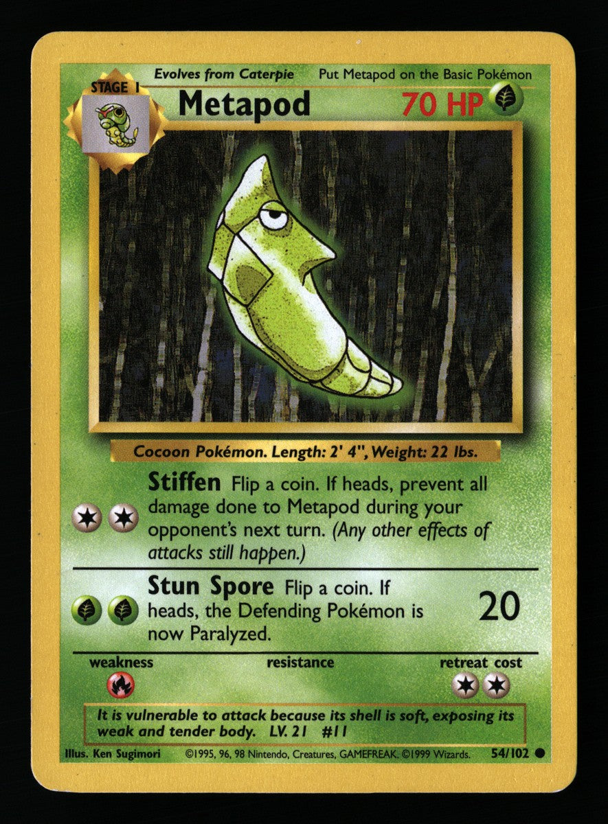 Metapod 54/102 — Common (Excellent) - Base Set · A076