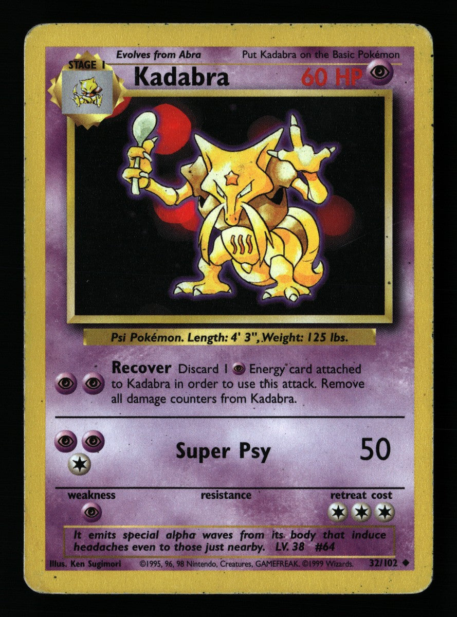Kadabra 32/102 — Uncommon (Played) - Base Set · A080