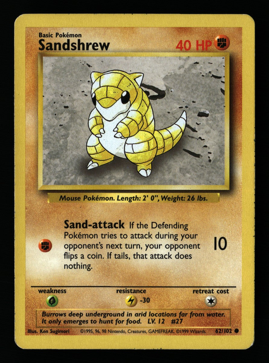 Sandshrew 62/102 — Common (Good) - Base Set · A085