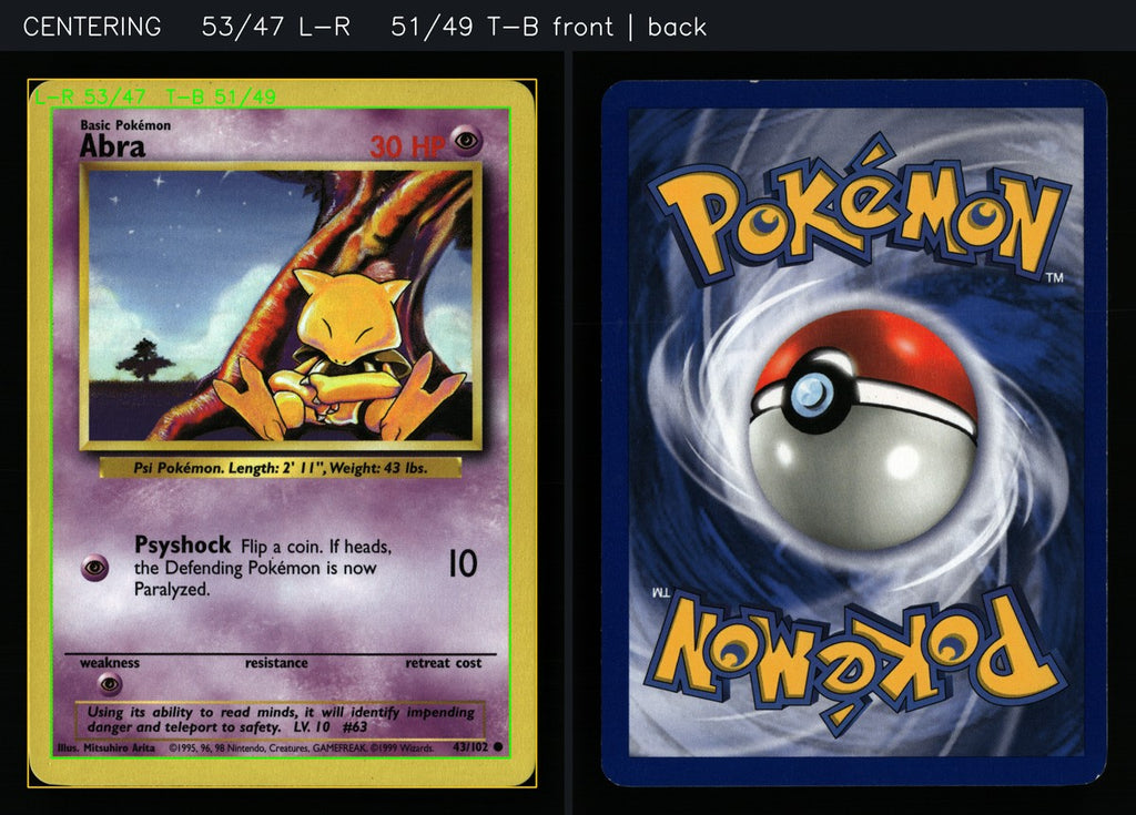 Abra 43/102 — Common (Good) - Base Set · A093