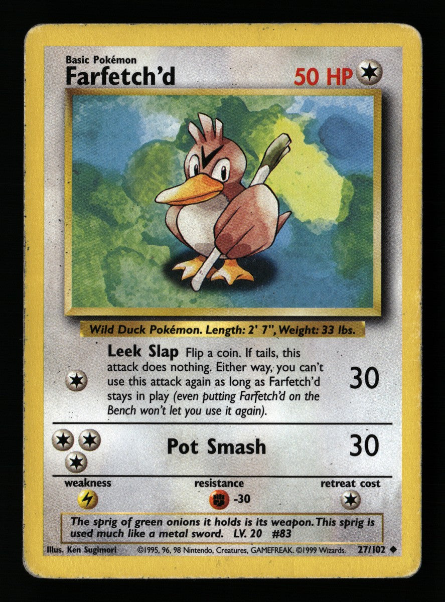 Farfetch'd 27/102 — Uncommon (Light Played) - Base Set · A127