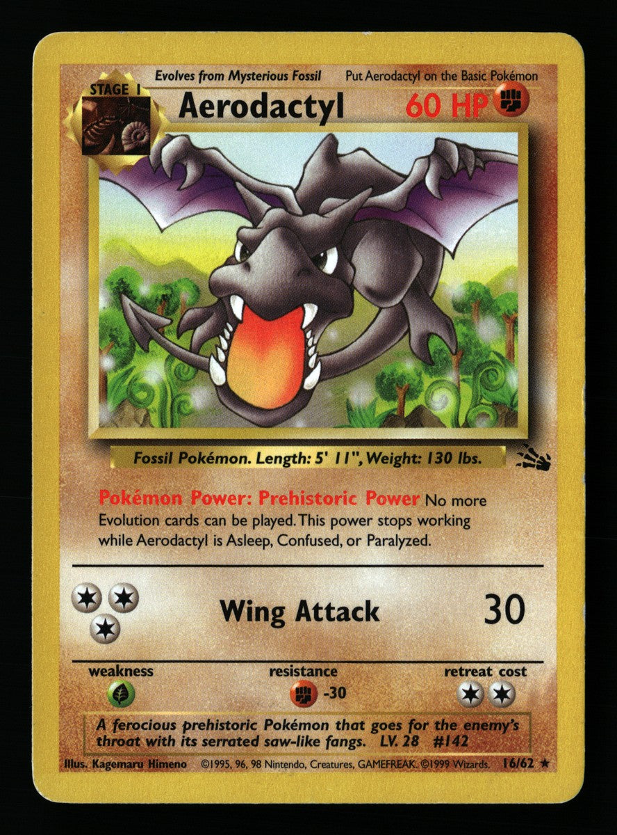 Aerodactyl 16/62 — Rare (Played) - Fossil · A184