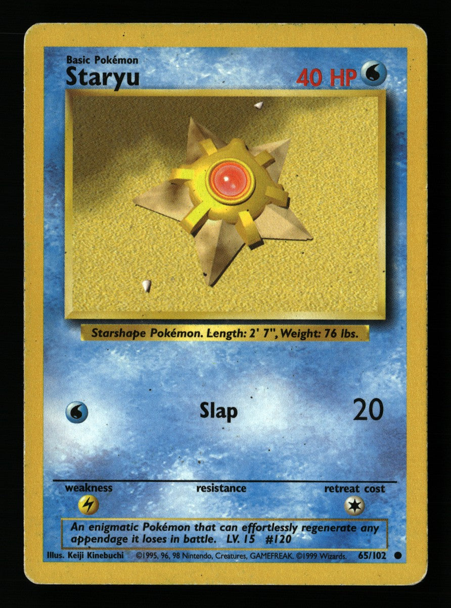 Staryu 65/102 — Common (Poor) - Base Set · B009