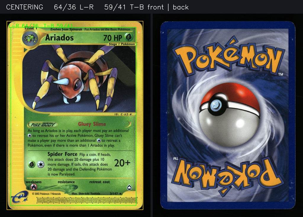 Ariados 3/147 — Rare (Light Played) - Aquapolis · B020