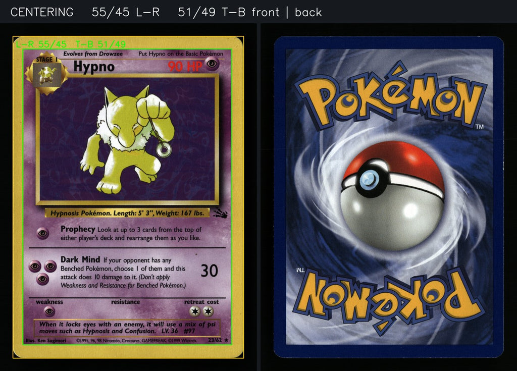 Hypno 23/62 — Rare (Good) - Fossil · B058