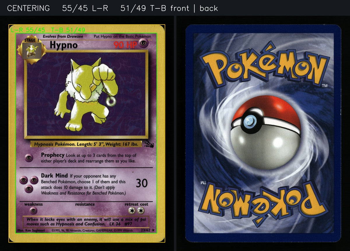 Hypno 23/62 — Rare (Good) - Fossil · B058