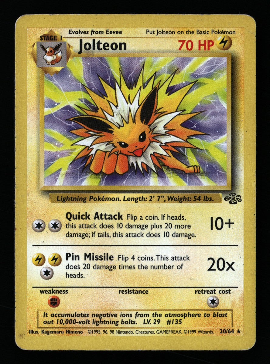Jolteon 20/64 — Rare (Light Played) - Jungle · B077