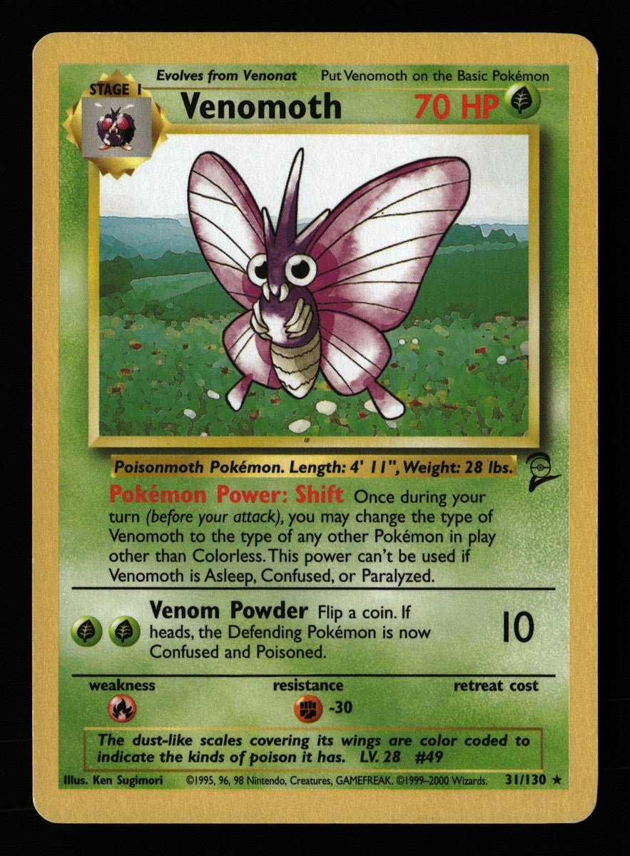 Venomoth 31/130 — Rare (Good) - Base Set 2 · B099