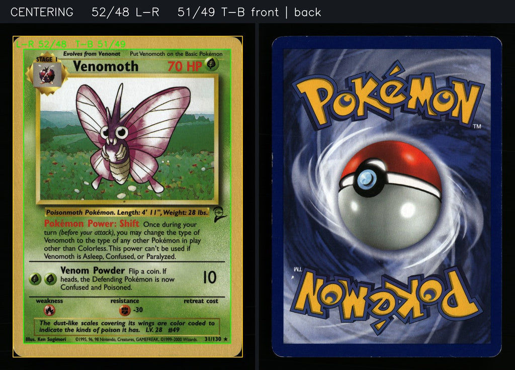 Venomoth 31/130 — Rare (Good) - Base Set 2 · B099
