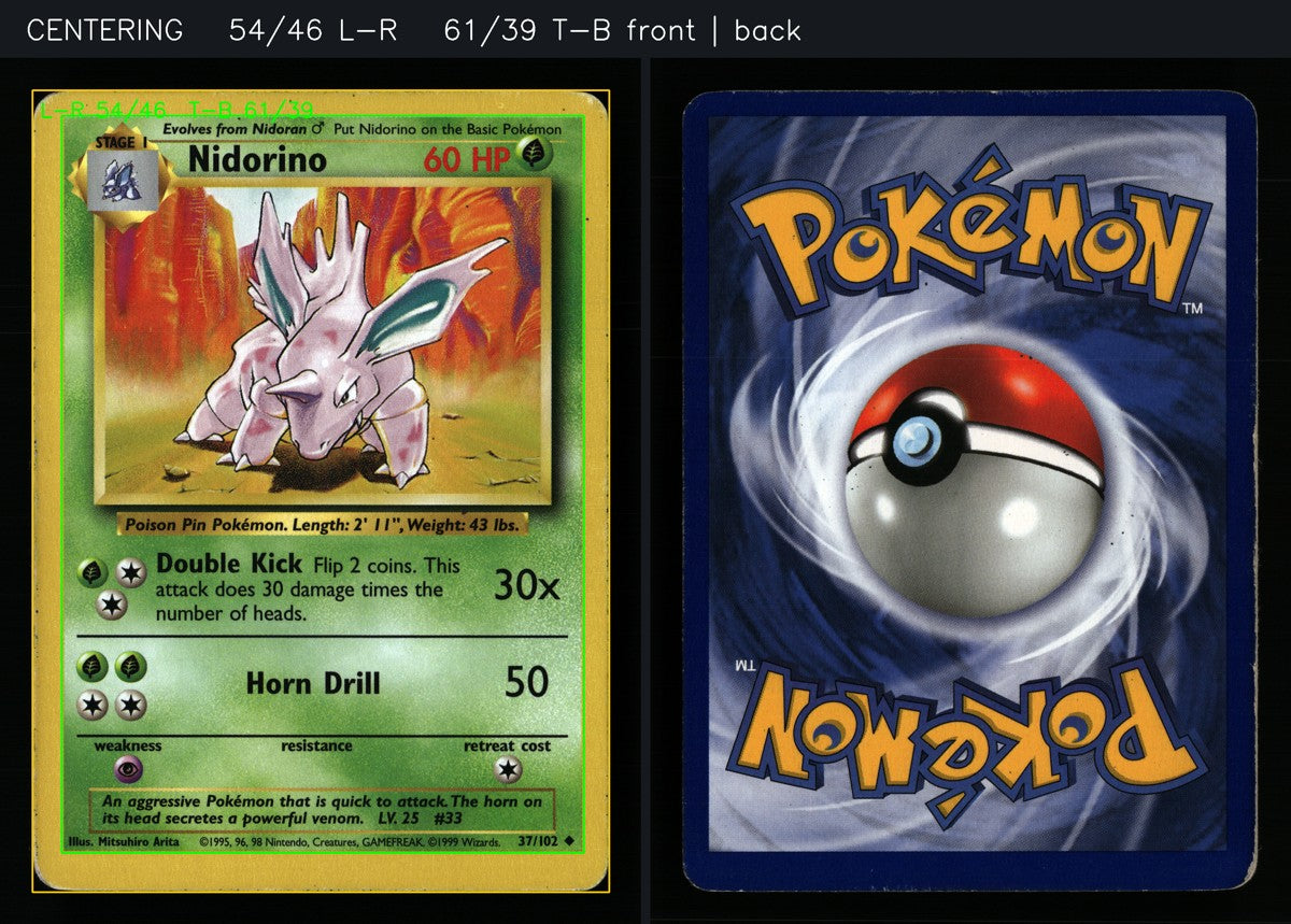 Nidorino 37/102 — Uncommon (Played) - Base Set · B121