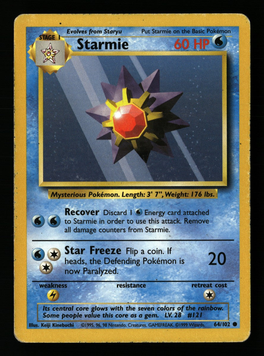 Starmie 64/102 — Common (Light Played) - Base Set · B160