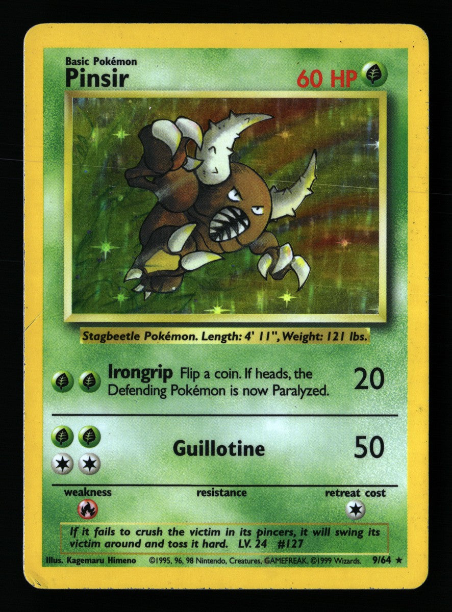 Pinsir 9/64 — Rare Holo (Light Played) - Jungle · B147