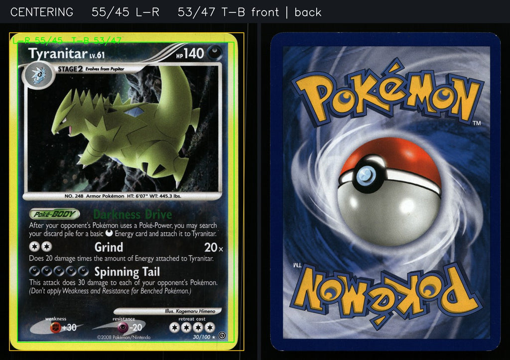 Tyranitar 30/100 — Rare Holo (Excellent) - Stormfront · D092
