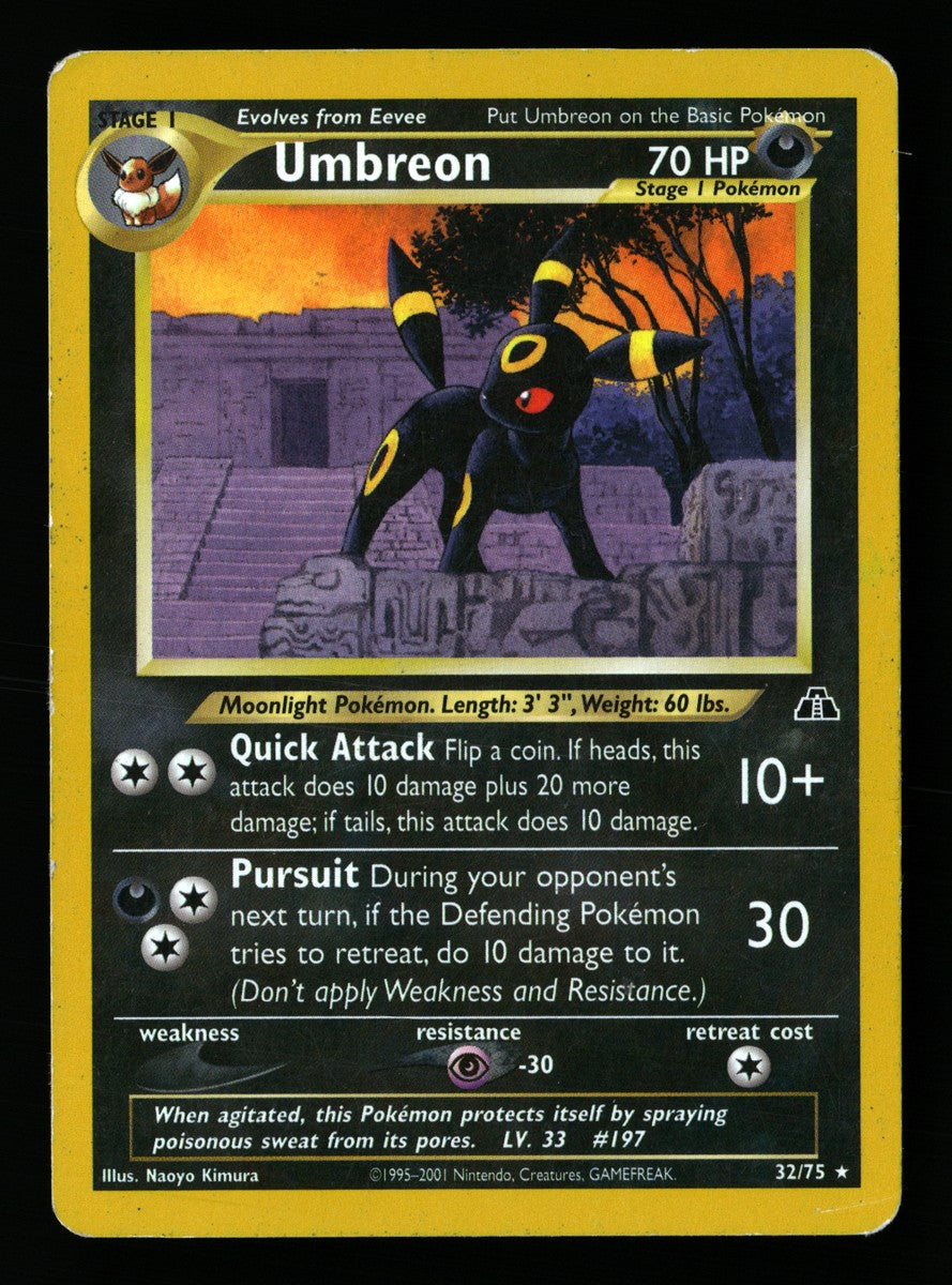 Umbreon 32/75 — Rare (Light Played) - Neo Discovery · E186