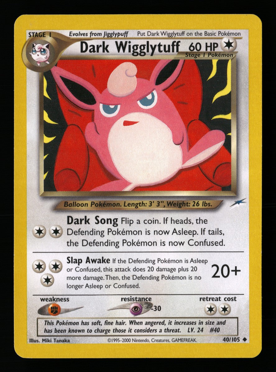 Dark Wigglytuff 40/105 — Uncommon (Excellent) - Neo Destiny · E188
