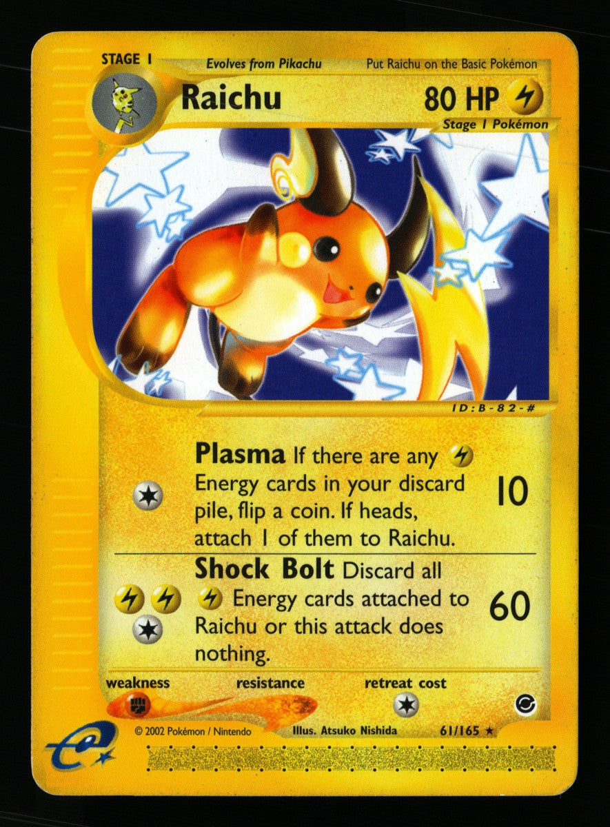 Raichu 61/165 — Rare (Excellent) - Expedition Base Set · F032