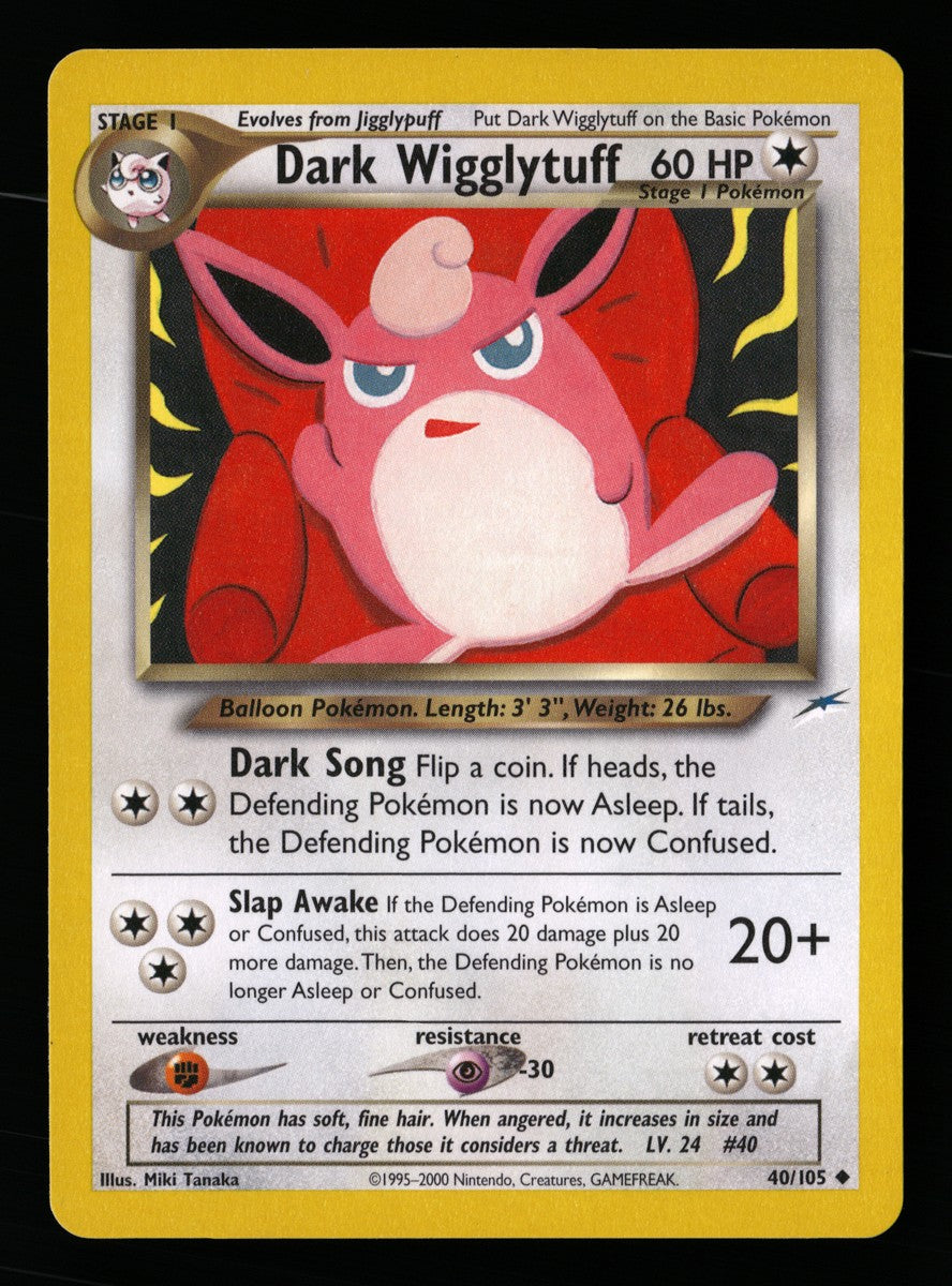 Dark Wigglytuff 40/105 — Uncommon (Excellent) - Neo Destiny · F149