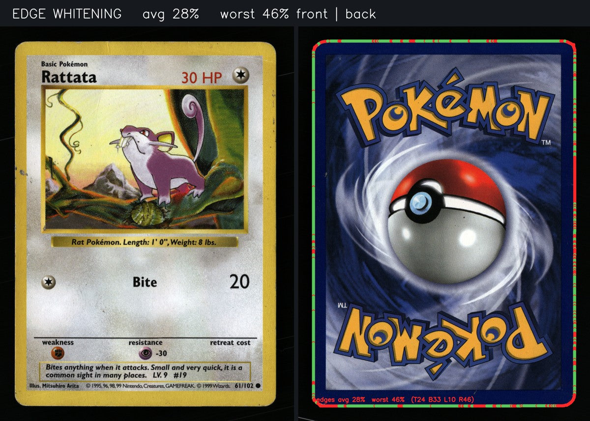 Rattata 61/102 — Common (Poor) - Base Set (Shadowless) · G082