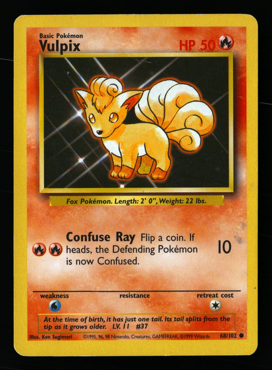Vulpix 68/102 — Common (Poor) - Base Set · G089