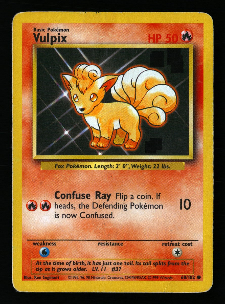 Vulpix 68/102 — Common (Poor) - Base Set · G109