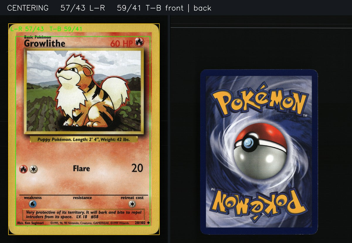 Growlithe 28/102 — Uncommon (Light Played) - Base Set · G112