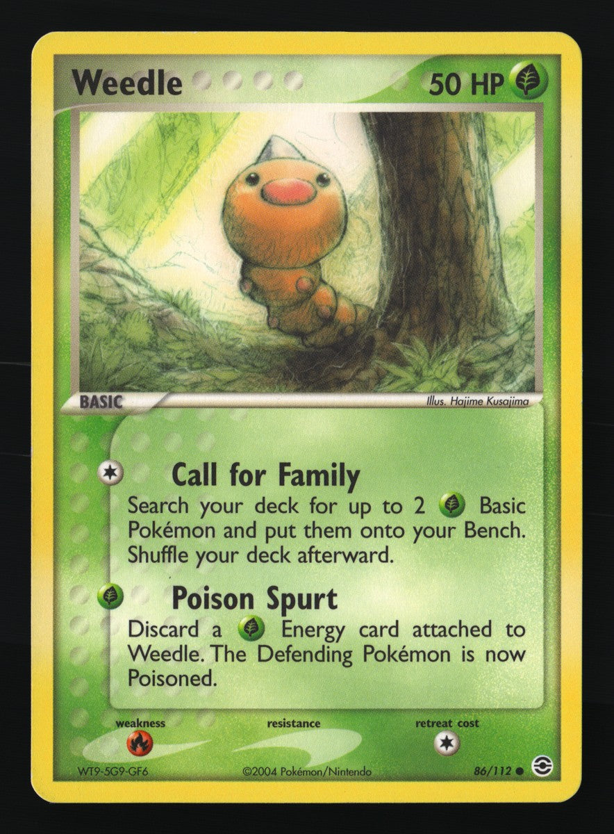 Weedle 86/112 — Common (Light Played) - FireRed & LeafGreen · G131