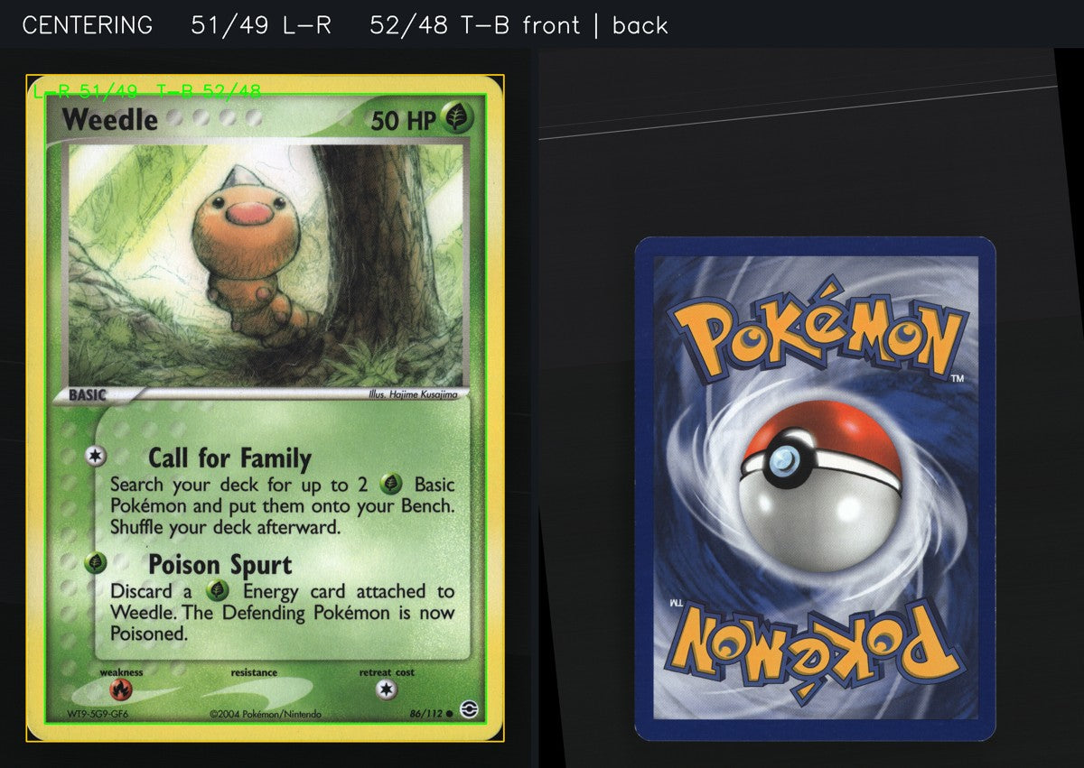 Weedle 86/112 — Common (Light Played) - FireRed & LeafGreen · G131