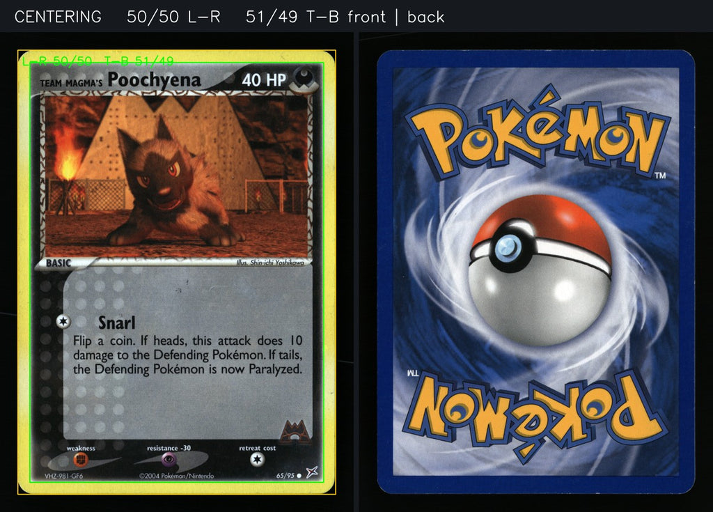 Team Magma's Poochyena 65/95 — Common (Excellent) - Team Magma vs Team Aqua · H129