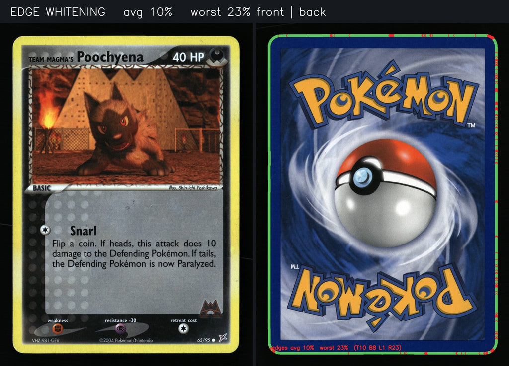 Team Magma's Poochyena 65/95 — Common (Excellent) - Team Magma vs Team Aqua · H129