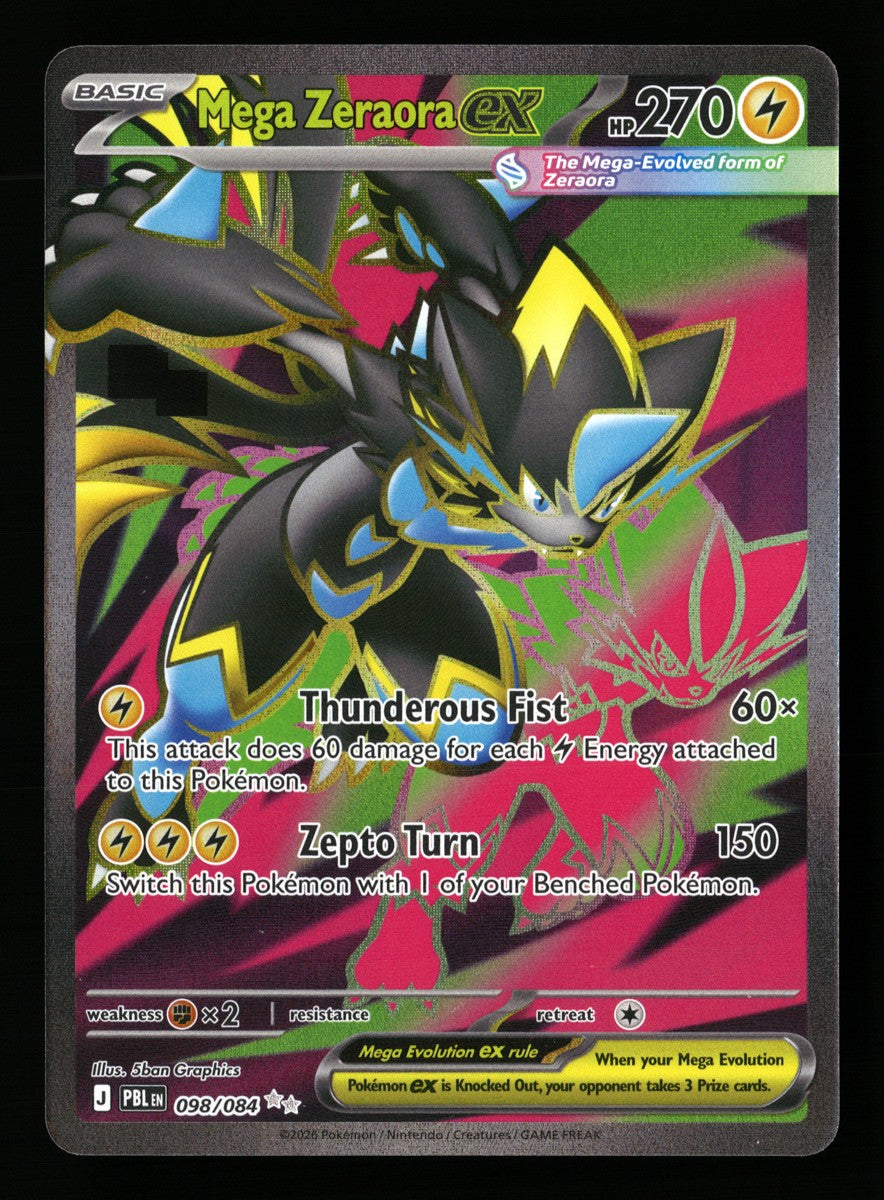 Mega Zeraora ex 098/84 — Ultra Rare (Good) - Pitch Black · H153