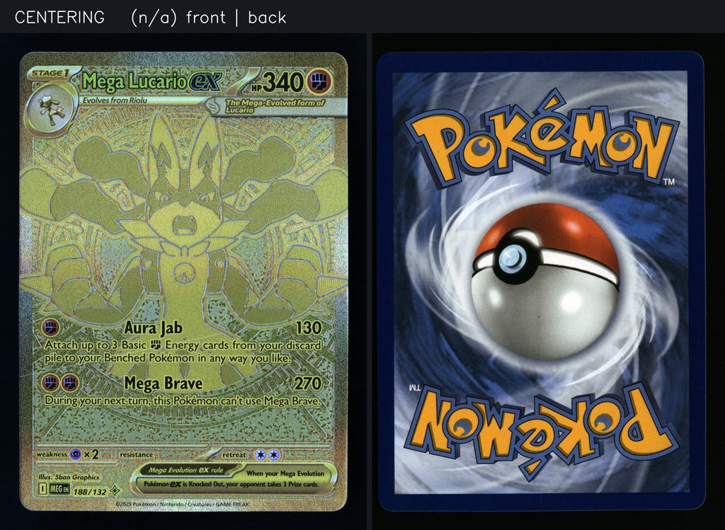 Mega Lucario ex 188/132 — Mega Hyper Rare (Good) - Mega Evolution · H159
