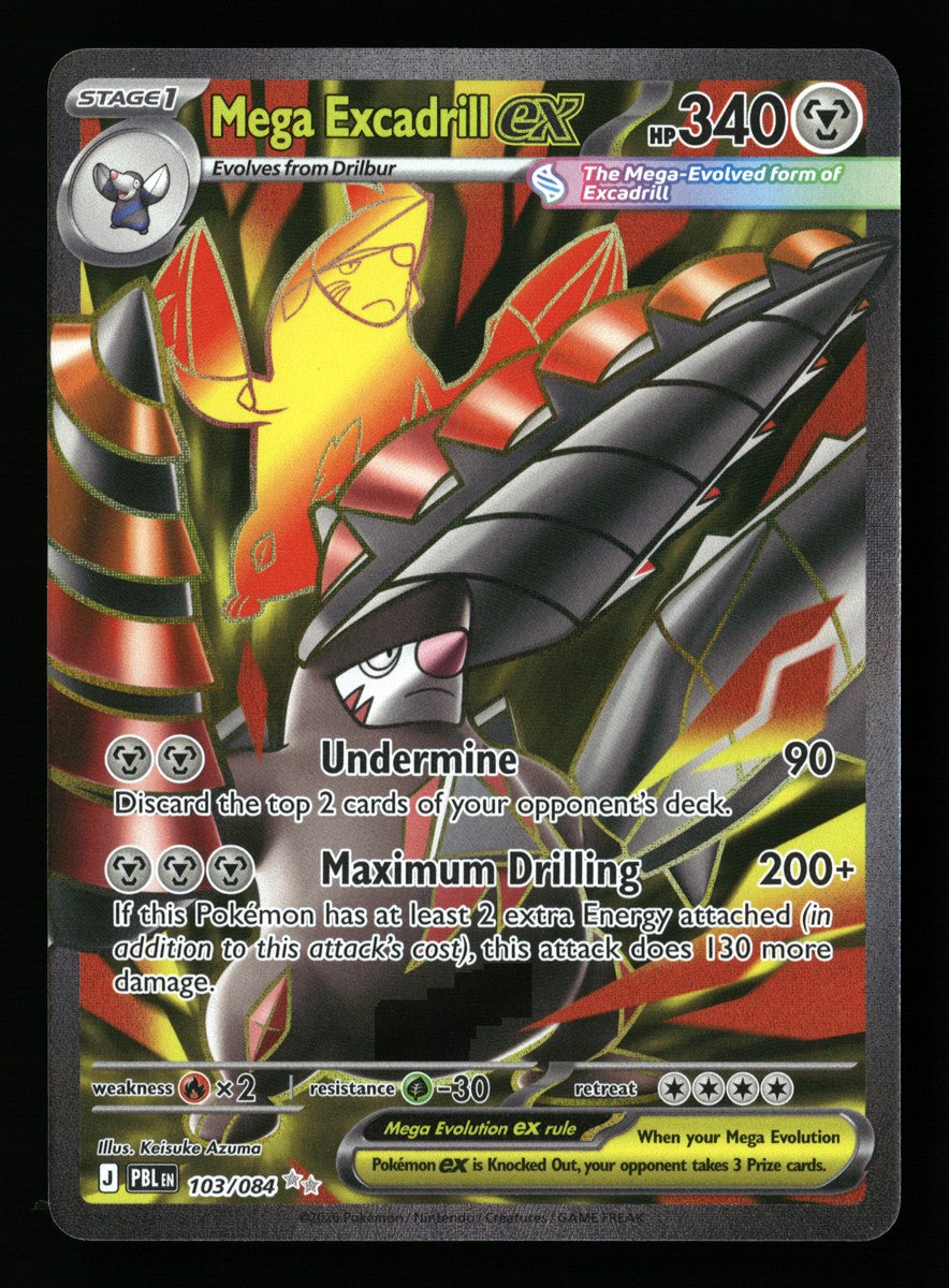 Mega Excadrill ex 103/84 — Ultra Rare (Good) - Pitch Black · H160