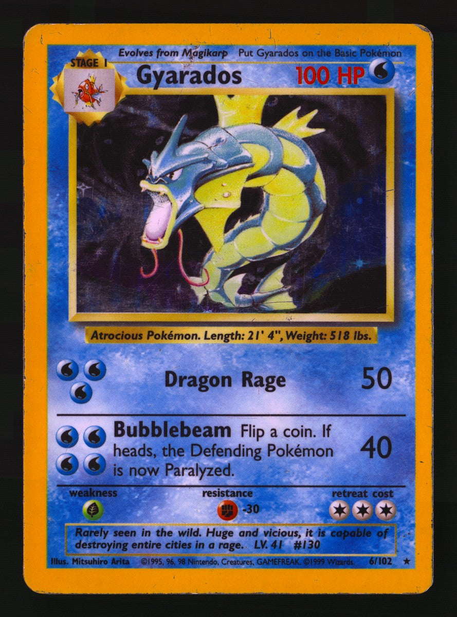 Gyarados 6/102 — Rare Holo (Near Mint) - Base Set · J050