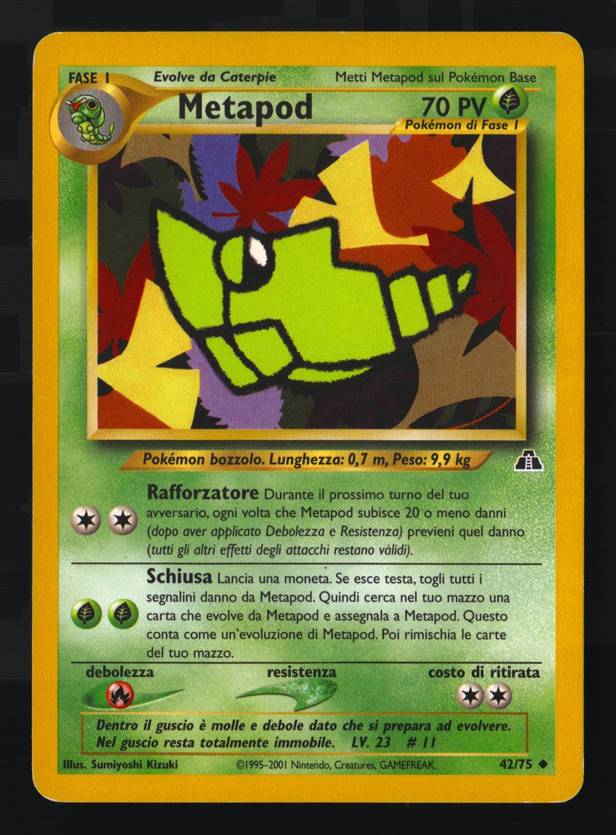 Metapod 42/75 — Uncommon (Near Mint) - Neo Discovery · J121