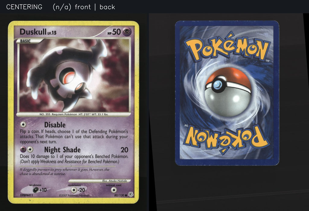 Duskull 80/130 — Common (Played) - Diamond & Pearl · J157