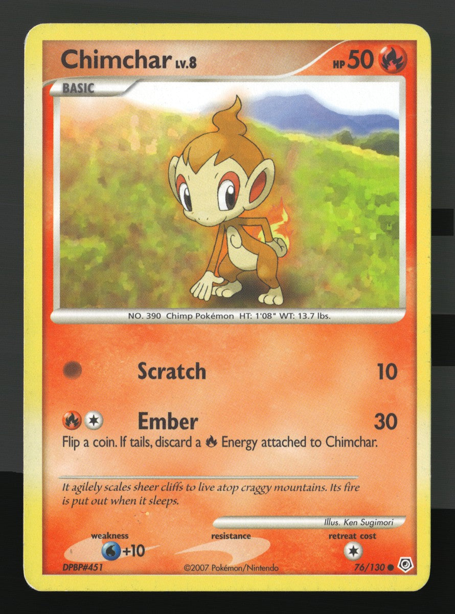 Chimchar 76/130 — Common (Played) - Diamond & Pearl · J165