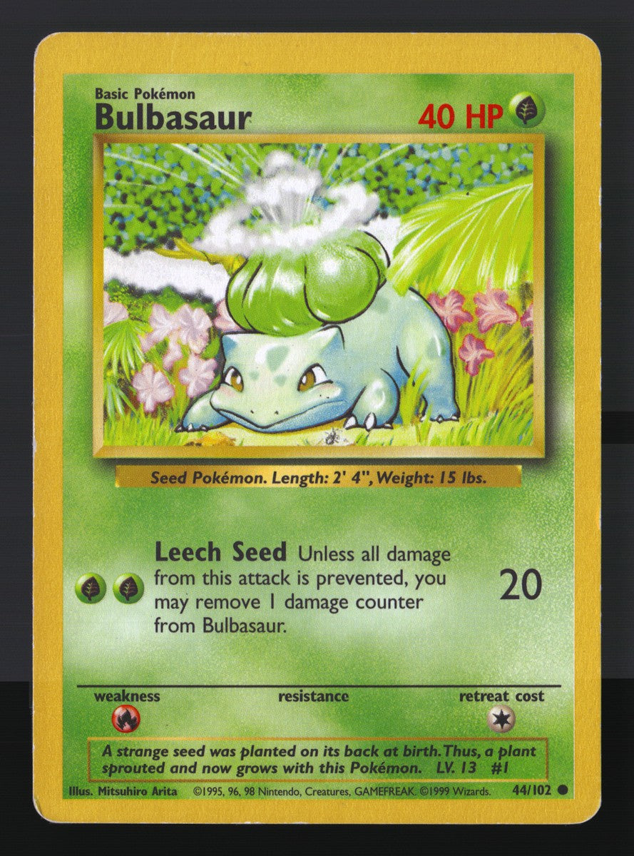 Bulbasaur 44/102 — Common (Played) - Base Set · J172