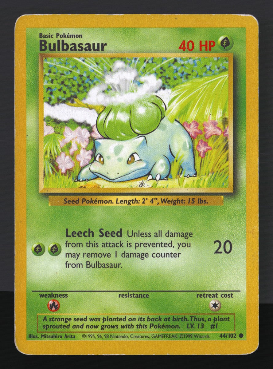 Bulbasaur 44/102 — Common (Played) - Base Set · J174