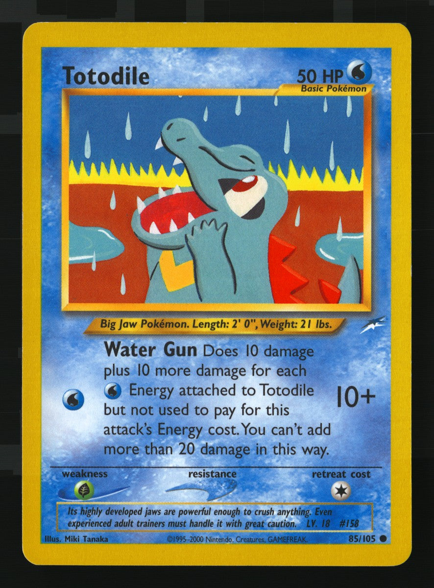 Totodile 85/105 — Common (Excellent) - Neo Destiny · J198