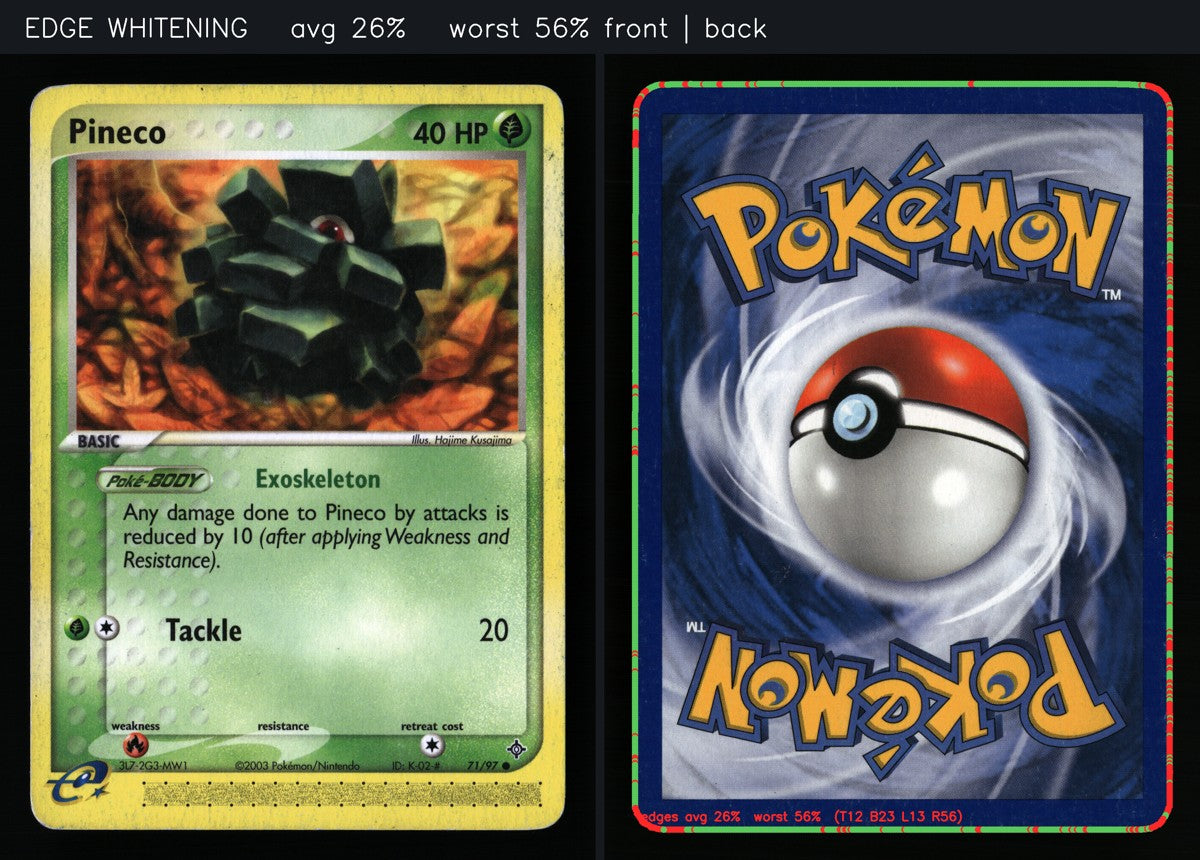 Pineco 71/97 — Common (Light Played) - Dragon · L089