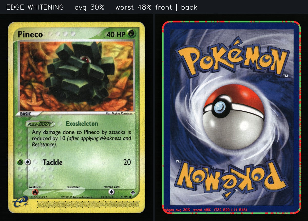 Pineco 71/97 — Common (Light Played) - Dragon · L091
