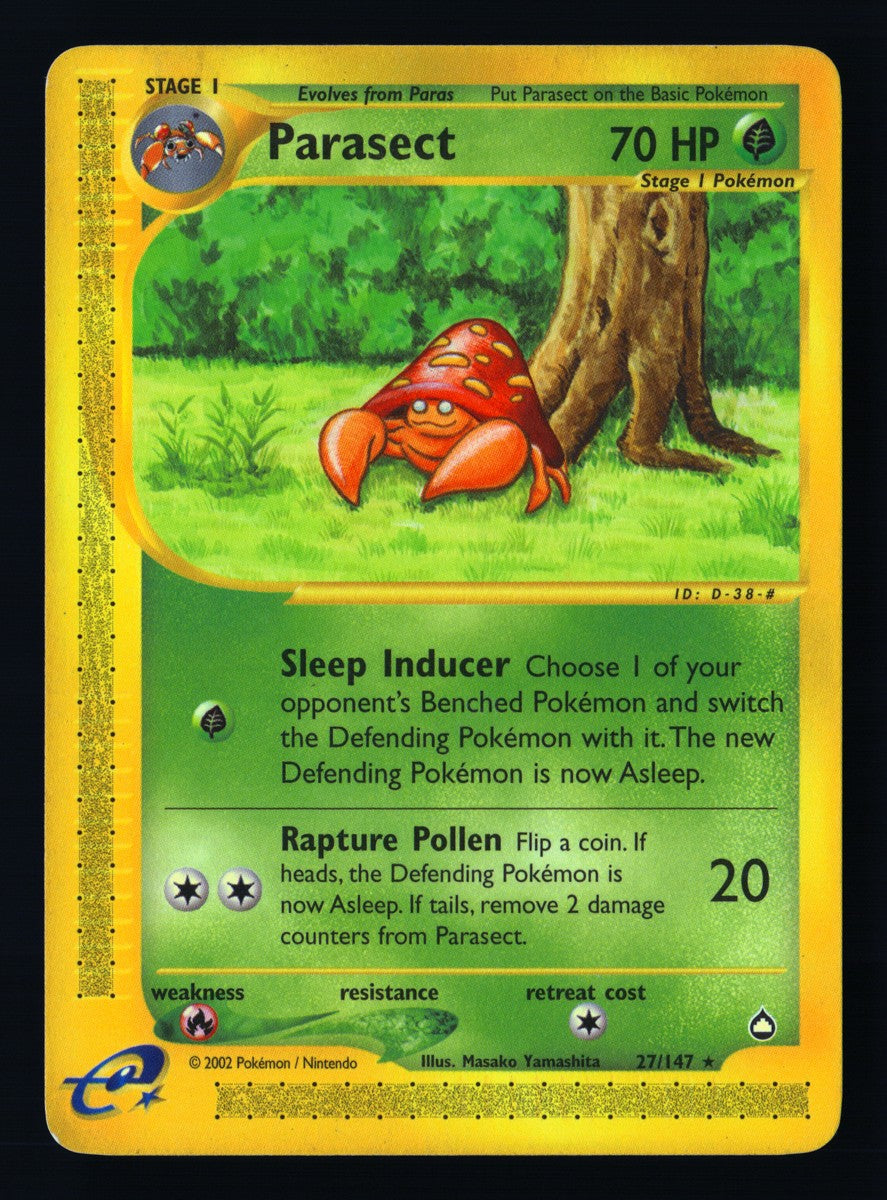 Parasect 27/147 — Rare (Good) - Aquapolis · L104