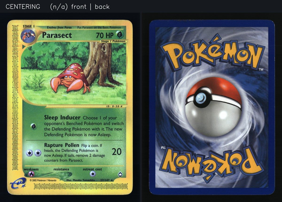 Parasect 27/147 — Rare (Good) - Aquapolis · L104
