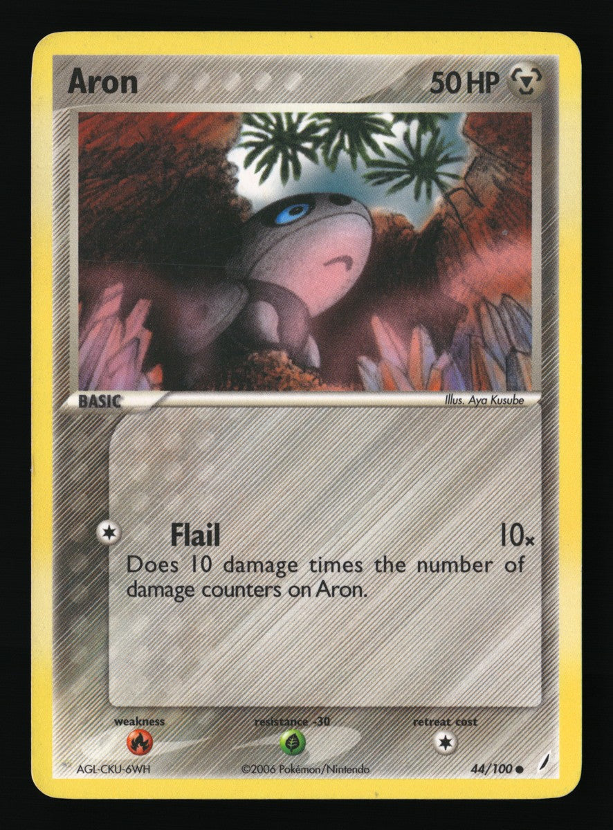 Aron 44/100 — Common (Good) - Crystal Guardians · L123