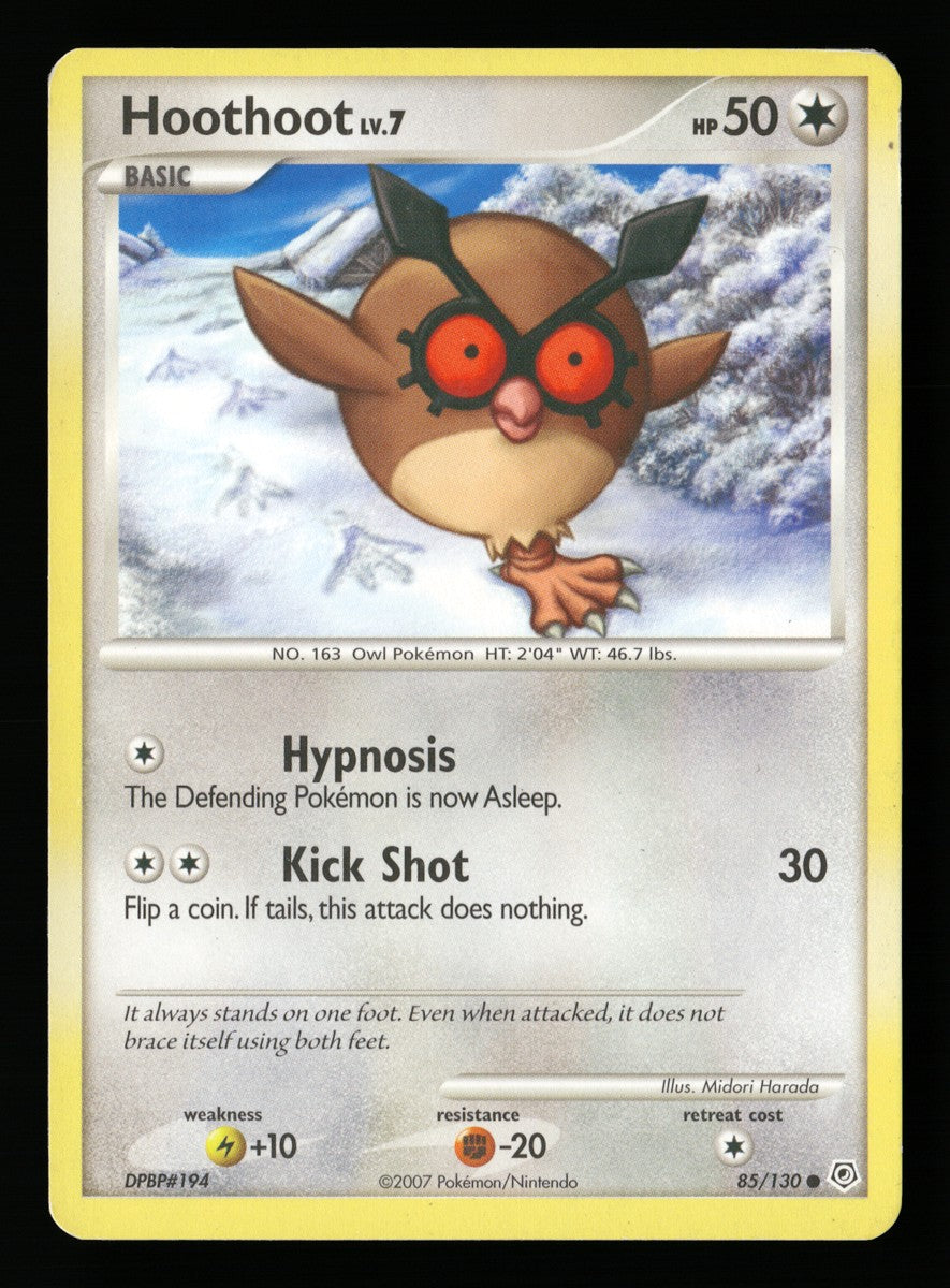 Hoothoot 85/130 — Common (Light Played) - Diamond & Pearl · L179