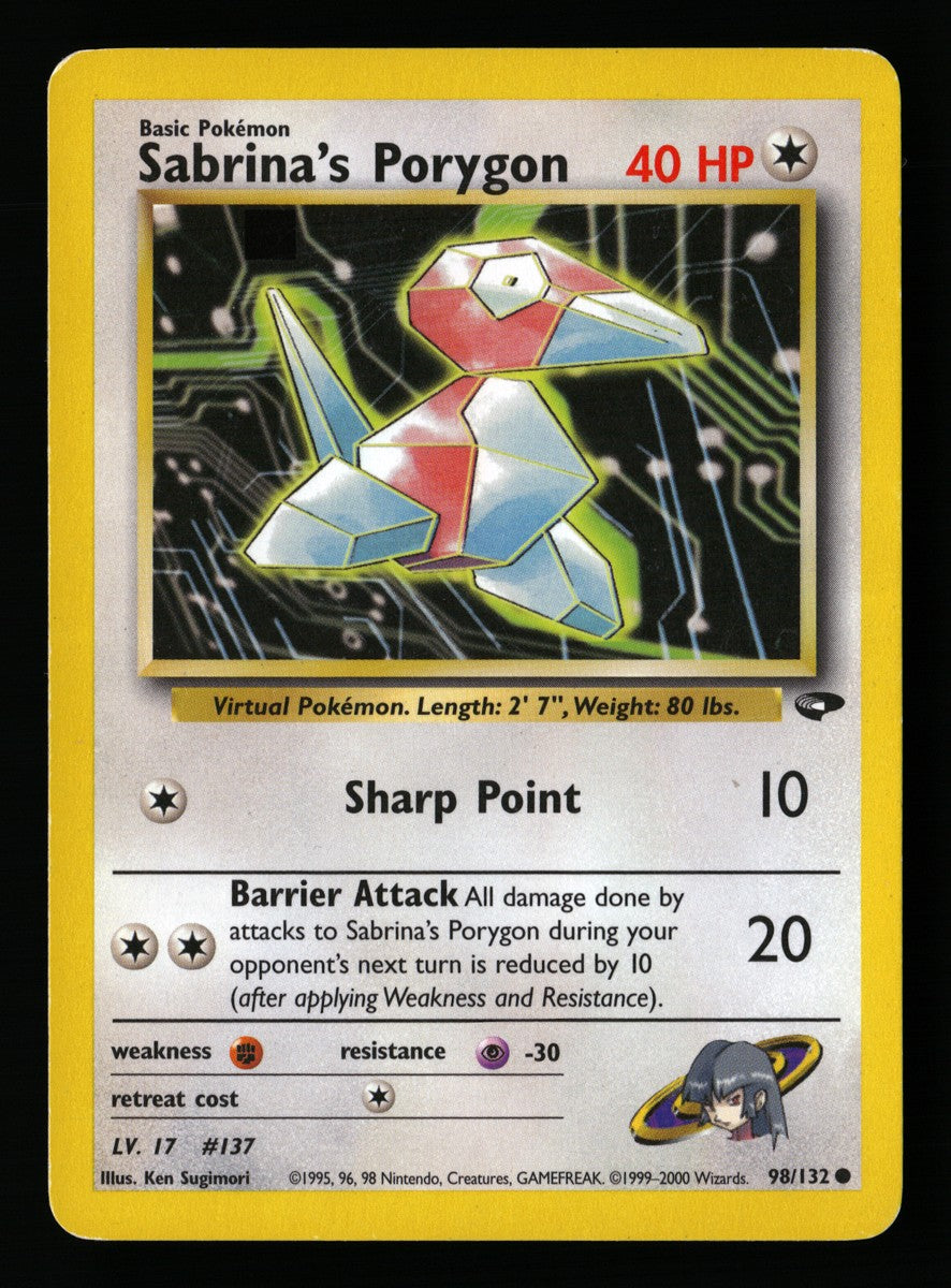 Sabrina's Porygon 98/132 — Common (Good) - Gym Challenge · L184