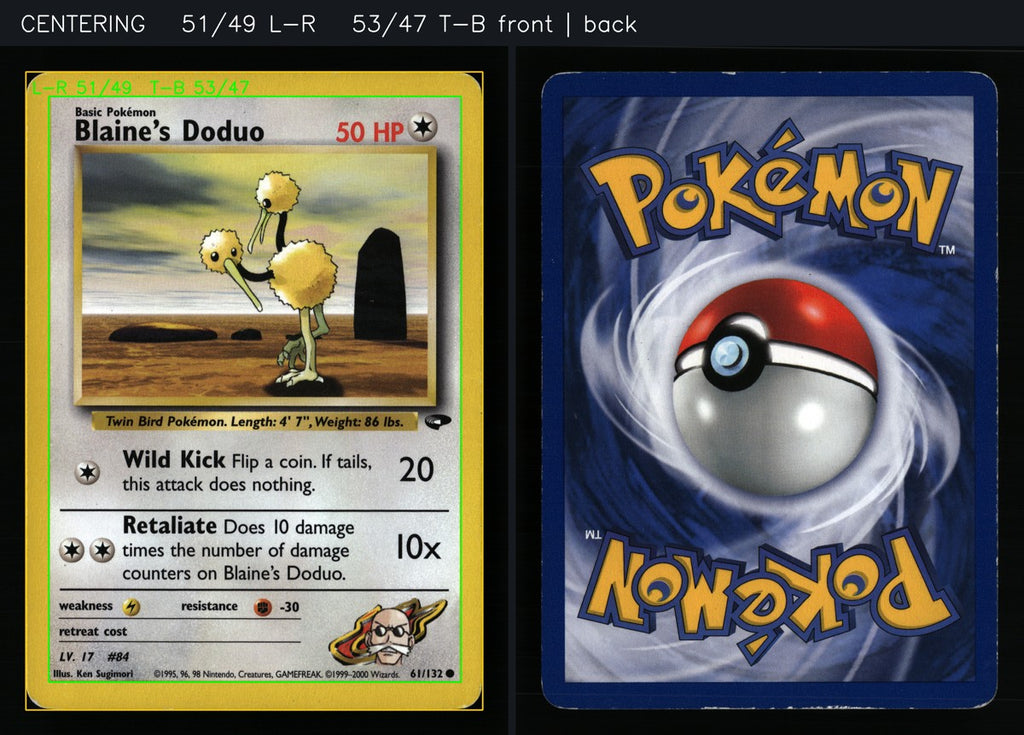 Blaine's Doduo 61/132 — Common (Played) - Gym Challenge · L189